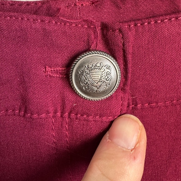 Zac & Rachel Women's Nylon Blend Jegging Pants Burgundy-Wine 8 Casual Stretch - Picture 4 of 14